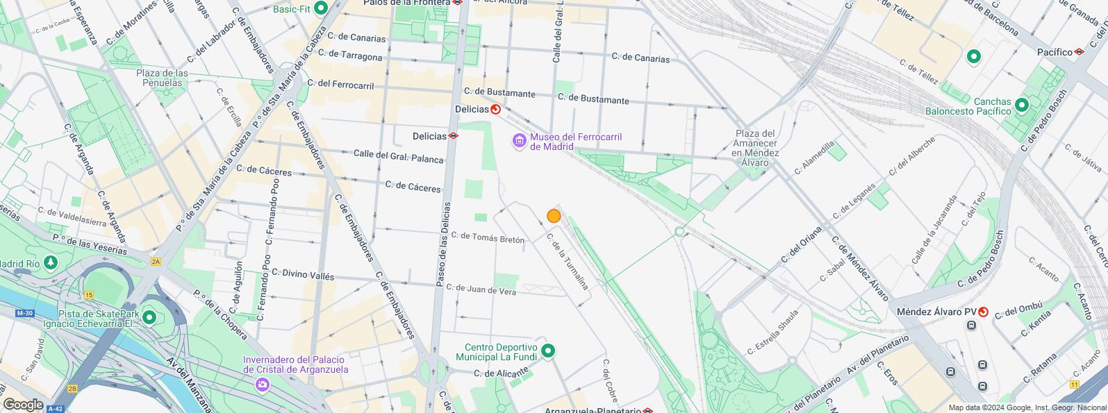 Location Map for Edificio Indubuilding, Calle Tomás Bretón, Arganzuela, Madrid, 28045