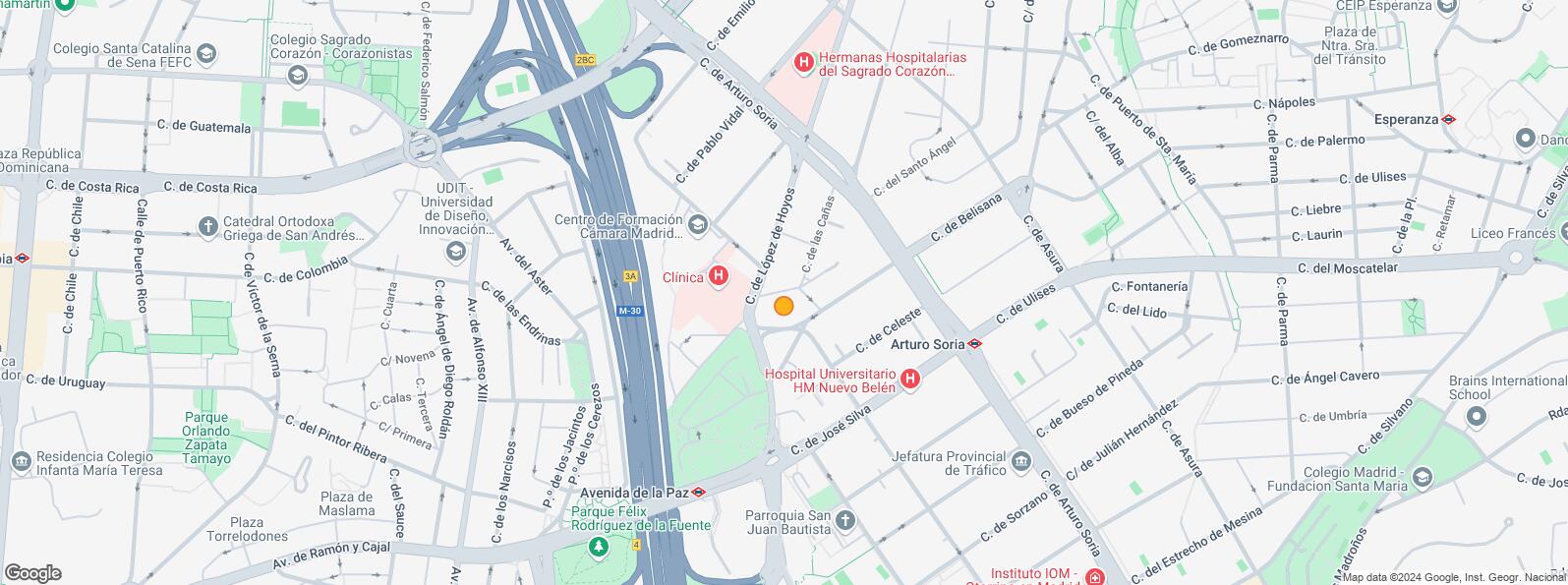 Location Map for Calle López de Hoyos, Ciudad Lineal, Madrid, 28016