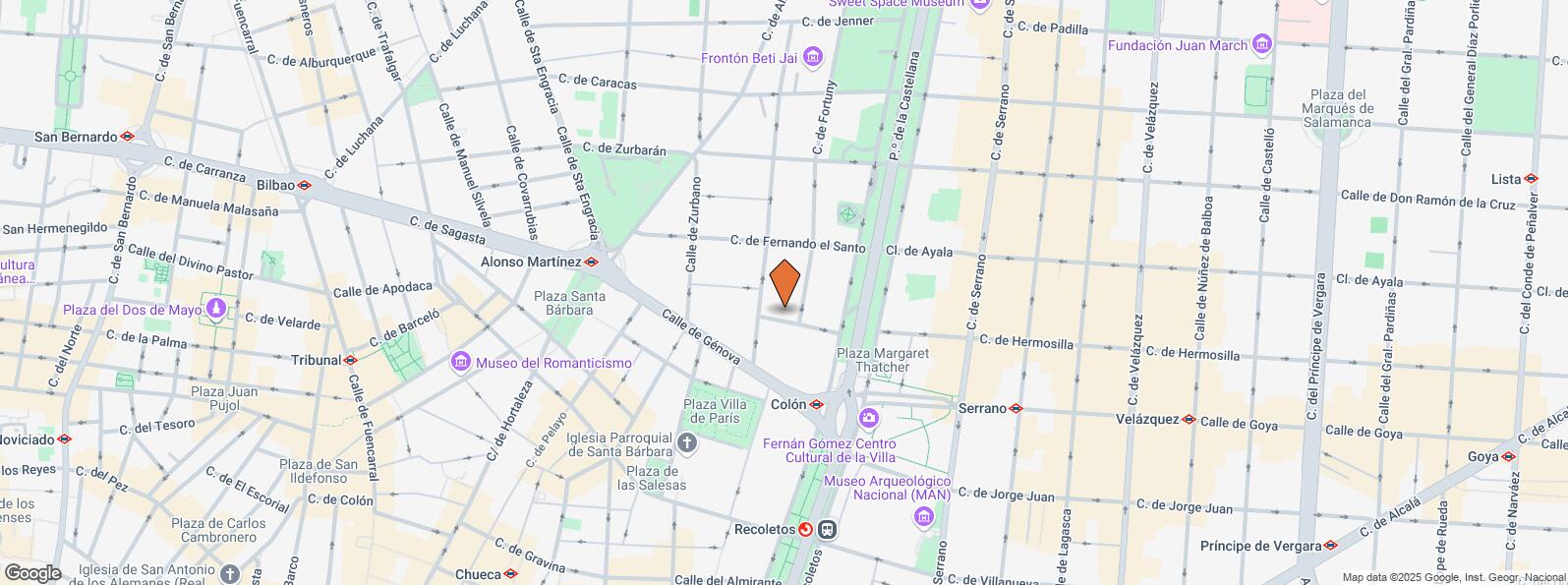 Location Map for Calle Alcalá Galiano, 3, Chamberí, Madrid, 28010