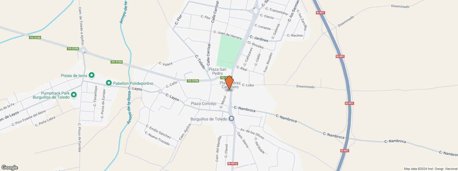 Location Map for Calle Moral, 1, Burguillos de Toledo, Toledo, 45112