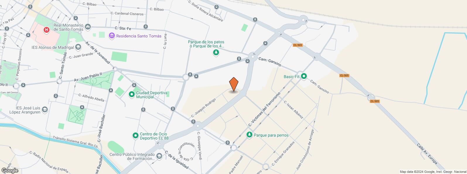 Location Map for Calle Joaquín Rodrigo, s/n, Ávila, 05004