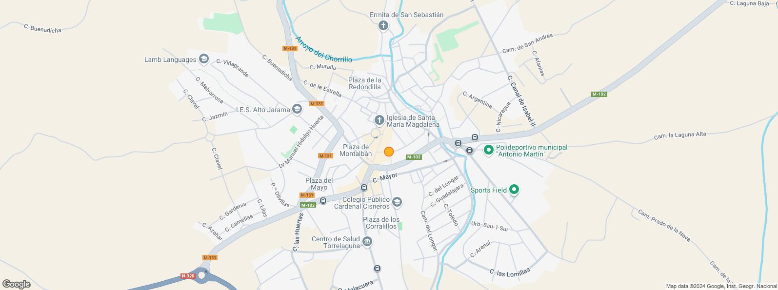 Location Map for Calle Cardenal Cisneros, Torrelaguna, Madrid, 28180