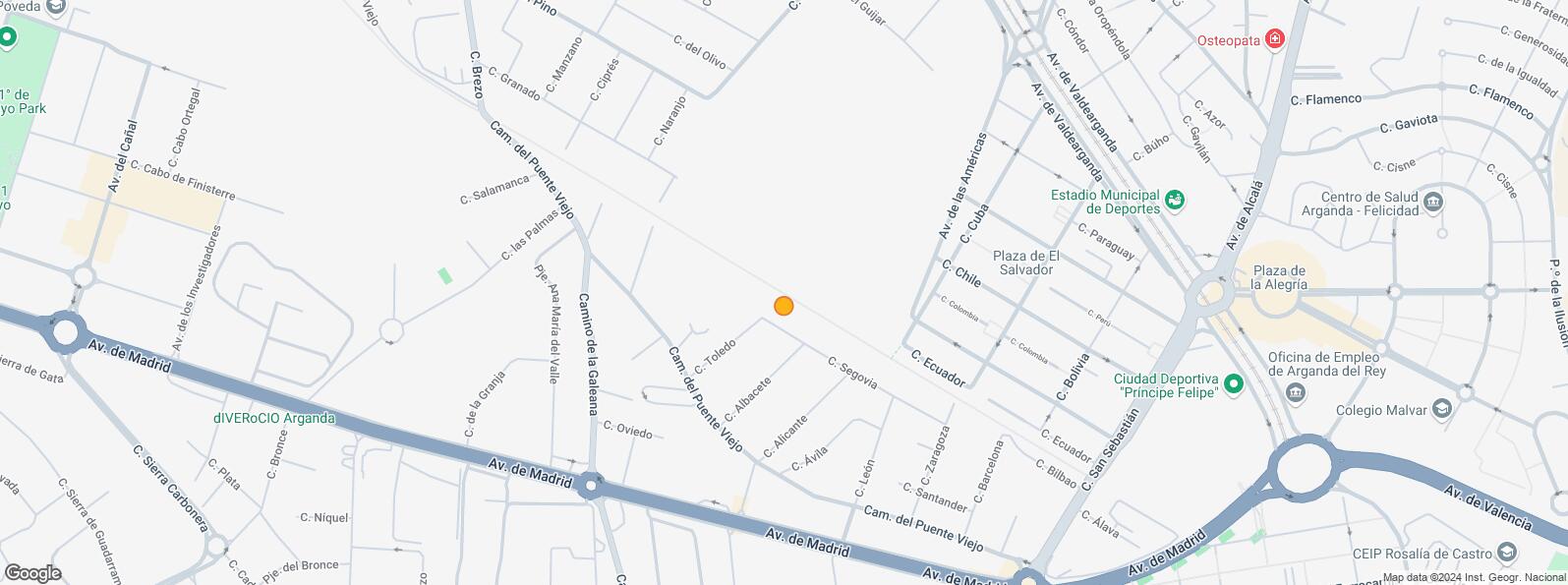 Location Map for Polígono Industrial San Roque, Arganda del Rey, Madrid, 28500