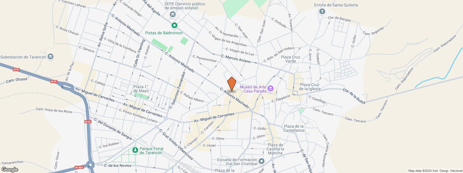 Location Map for Calle Antonio Machado, 8, Tarancón, Cuenca, 16400