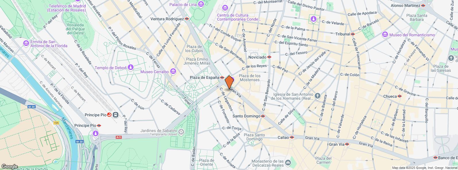 Location Map for Calle Gran Vía, 69, Centro, Madrid, 28013