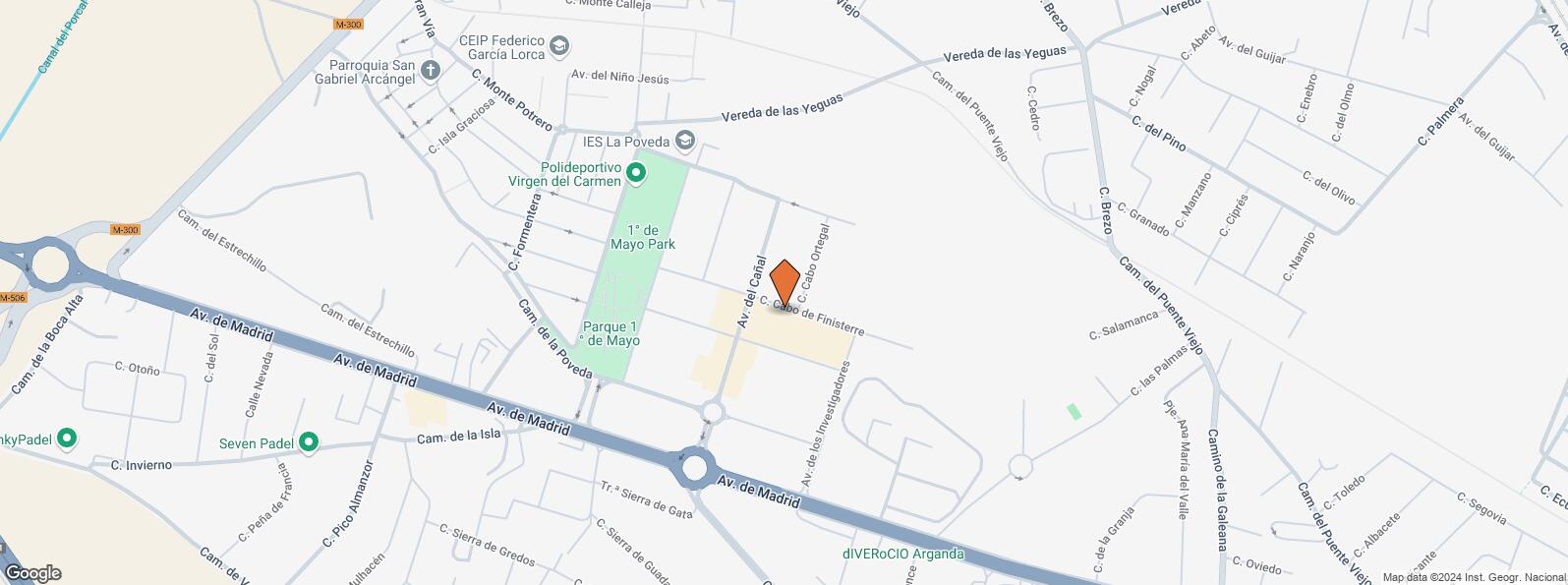 Mapa de Calle Cabo Finisterre, 36, Arganda del Rey, Madrid, 28500