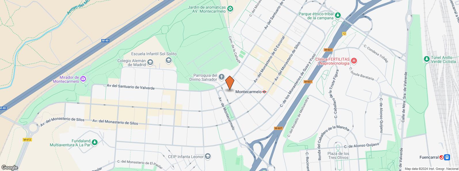 Location Map for Avenida Monasterio de El Escorial, 55, Fuencarral - El Pardo, Madrid, 28034