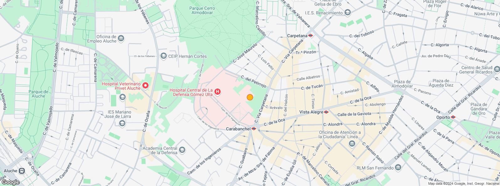 Mapa de Calle Vía Carpetana, Carabanchel, Madrid, 28047