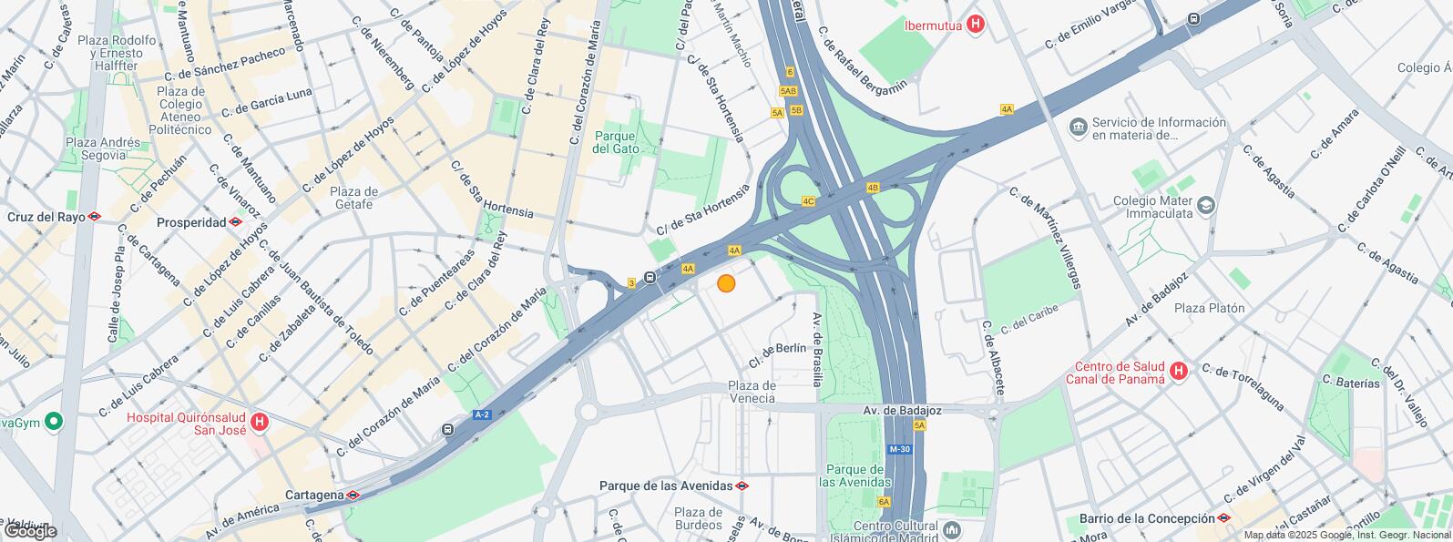 Location Map for Avenida América, Salamanca, Madrid, 28002