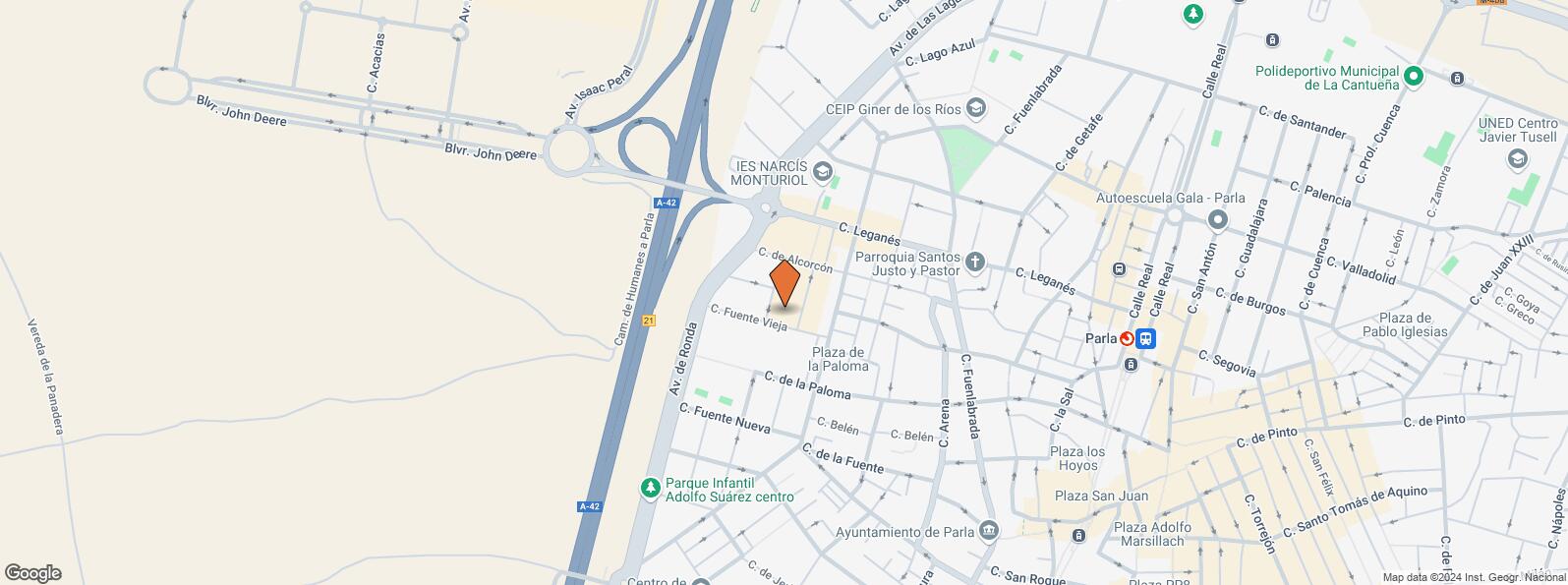 Location Map for Calle Fuente Vieja, 2, Parla, Madrid, 28980