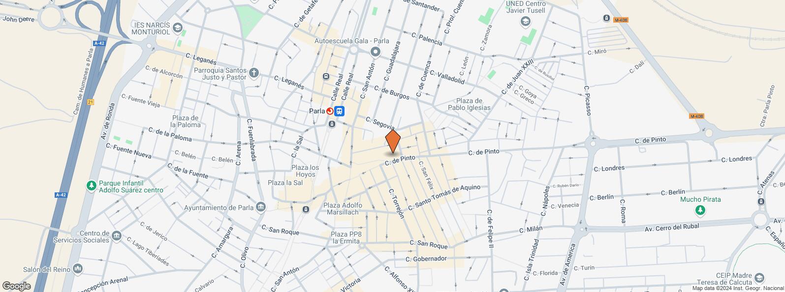 Mapa de Calle Pinto, 39, Parla, Madrid, 28980