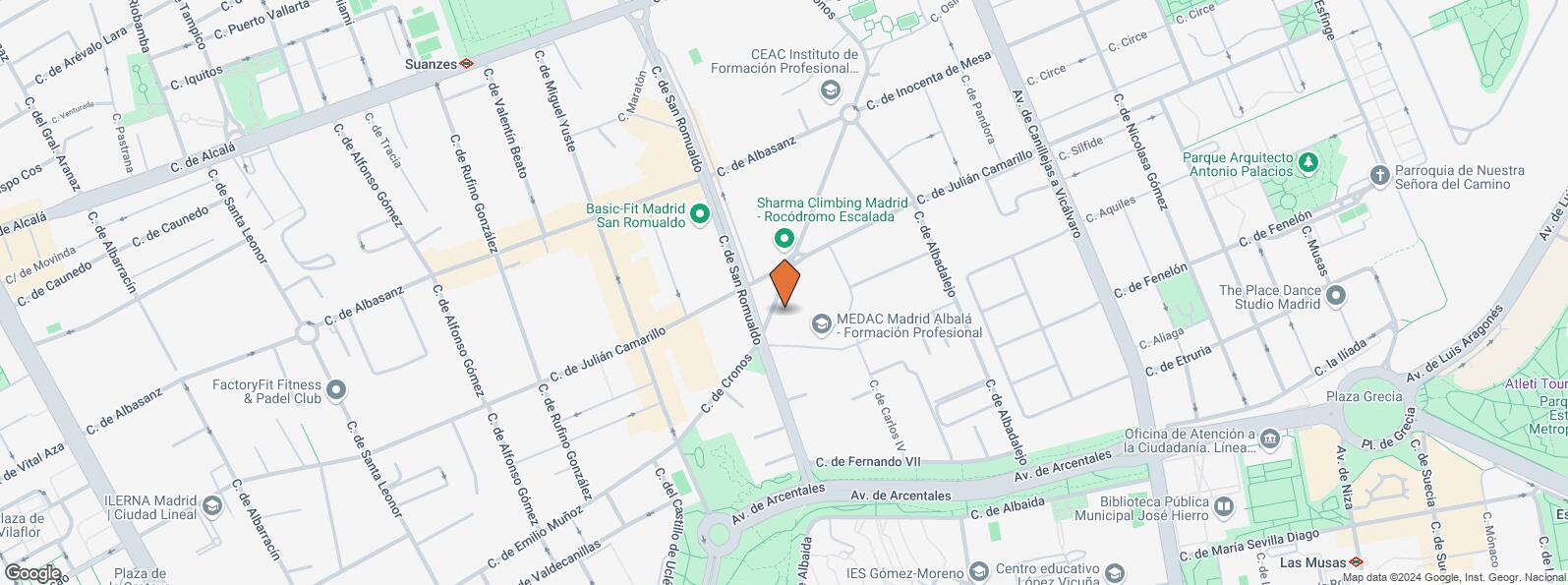 Location Map for Calle Cronos, 10, San Blas - Canillejas, Madrid, 28037