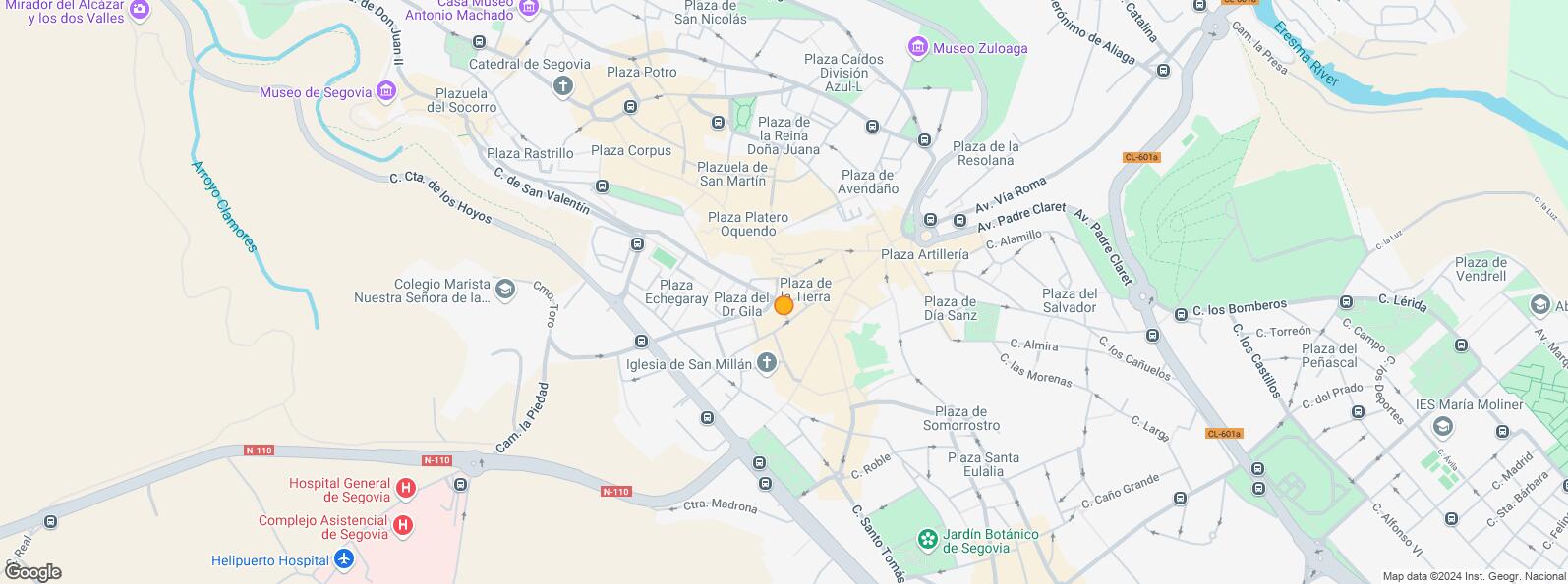 Location Map for Avenida Acueducto, Segovia, 40001