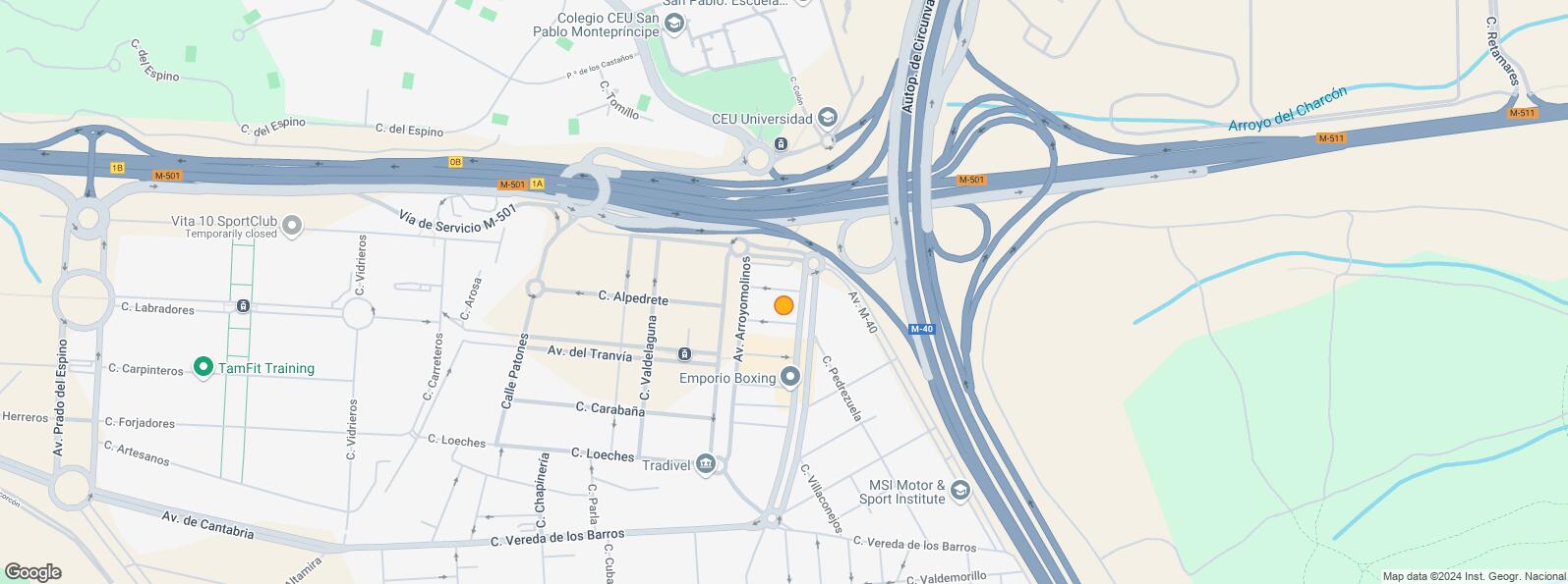 Mapa de Polígono Industrial Ventorro del Cano, Alcorcón, Madrid, 28925