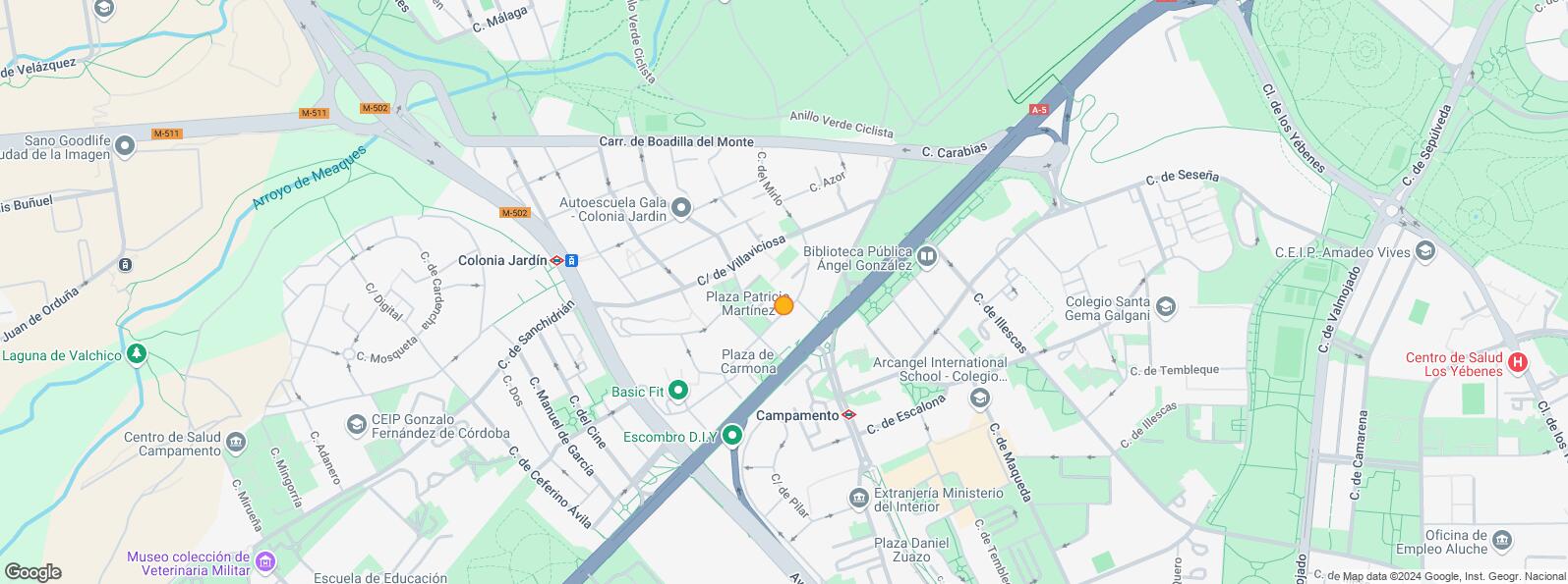 Mapa de Zona Campamento, La Latina, Madrid, 28024