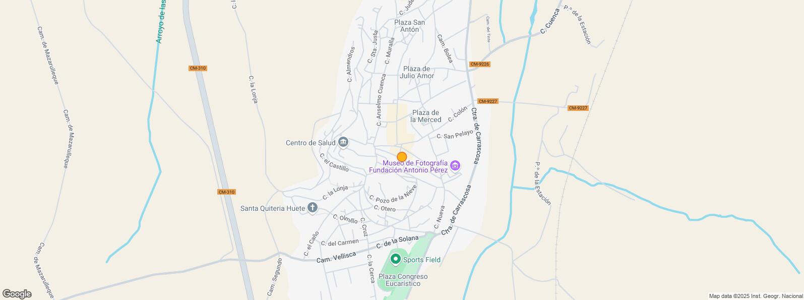 Location Map for Zona Centro, Huete, Cuenca, 16500