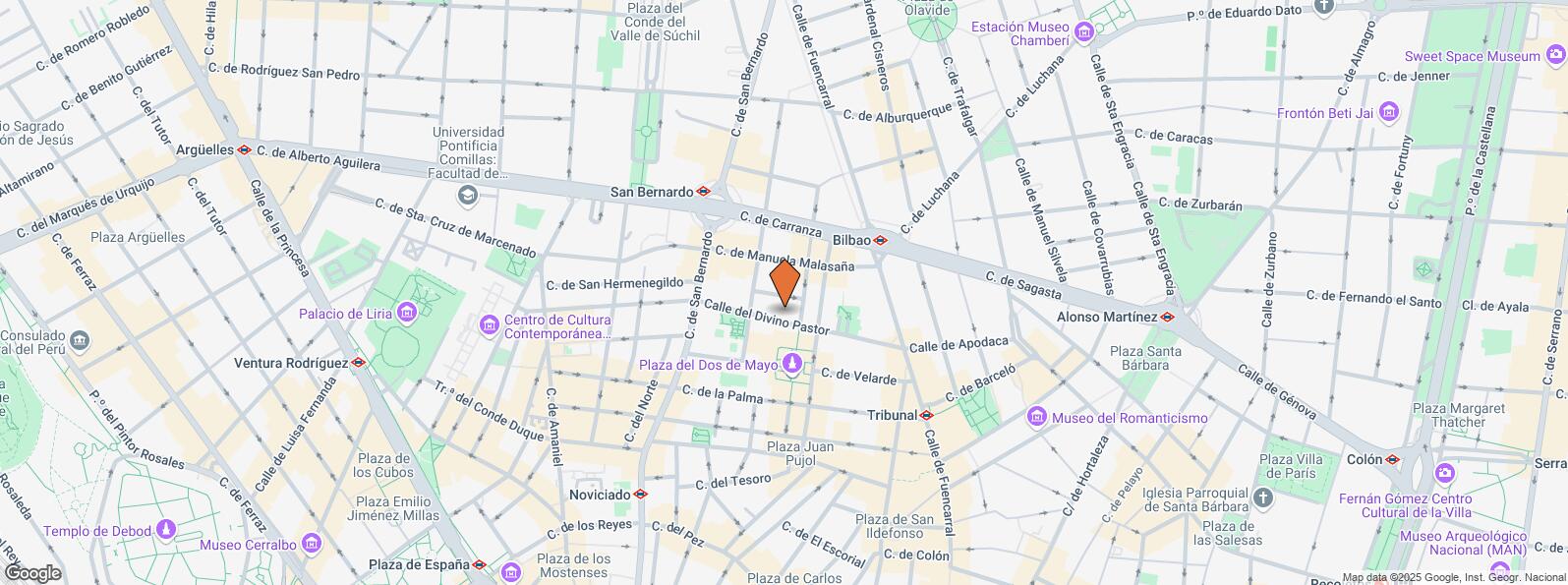 Location Map for Calle Divino Pastor, 14, Centro, Madrid, 28004