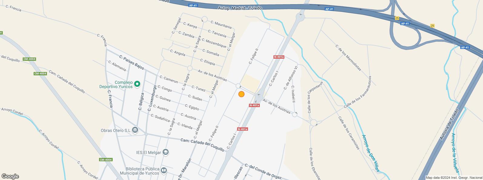 Mapa de Zona industrial, Yuncos, Toledo, 45210