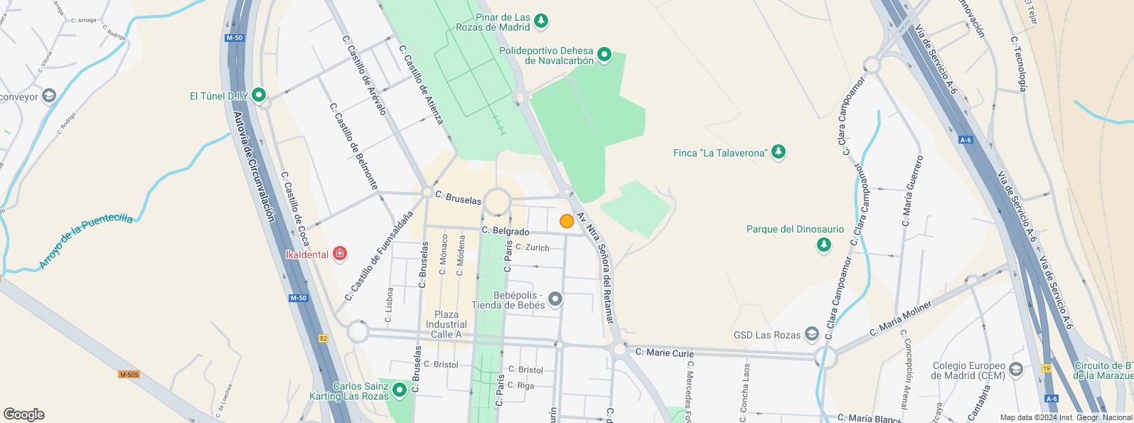 Location Map for Zona empresarial Las Rozas, Las Rozas de Madrid, Madrid, 28230