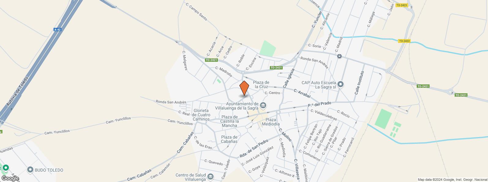 Location Map for Calle Miradero, 11, Villaluenga de la Sagra, Toledo, 45520