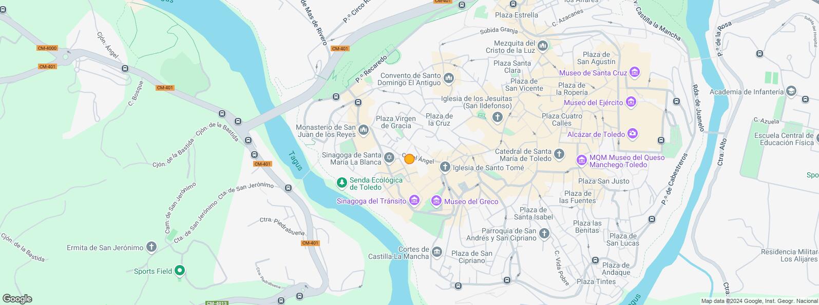 Location Map for Zona casco histórico, Toledo, 45002