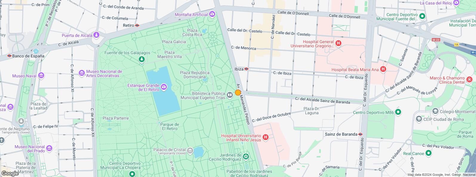 Mapa de Calle Narváez, Retiro, Madrid, 28009