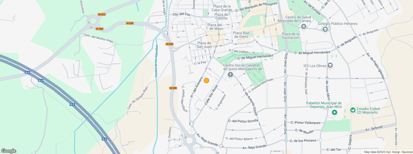 Location Map for Zona Parque de los Olivos, Mejorada del Campo, Madrid, 28840