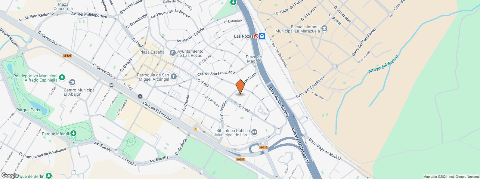 Location Map for Calle Real, 51, Las Rozas de Madrid, Madrid, 28230