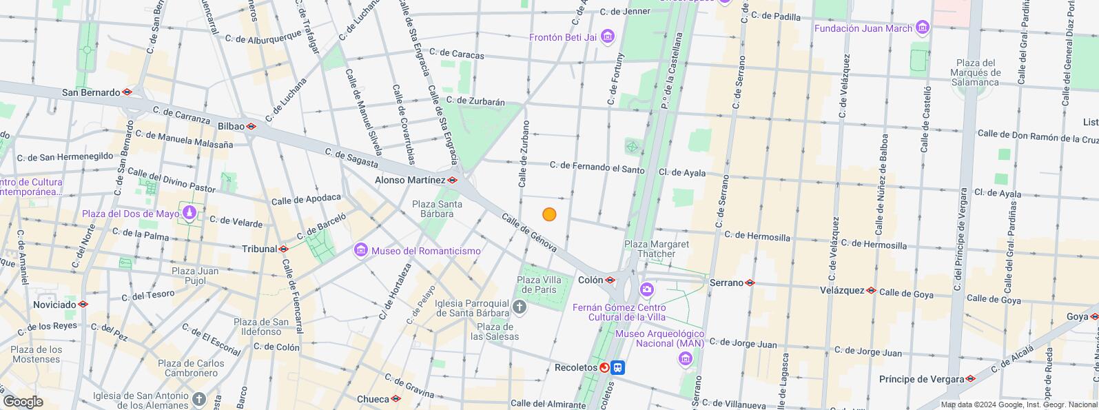 Mapa de Calle Zurbano, Chamberí, Madrid, 28010