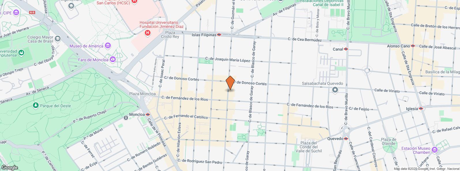 Location Map for Calle Guzmán el Bueno, 48, Chamberí, Madrid, 28015