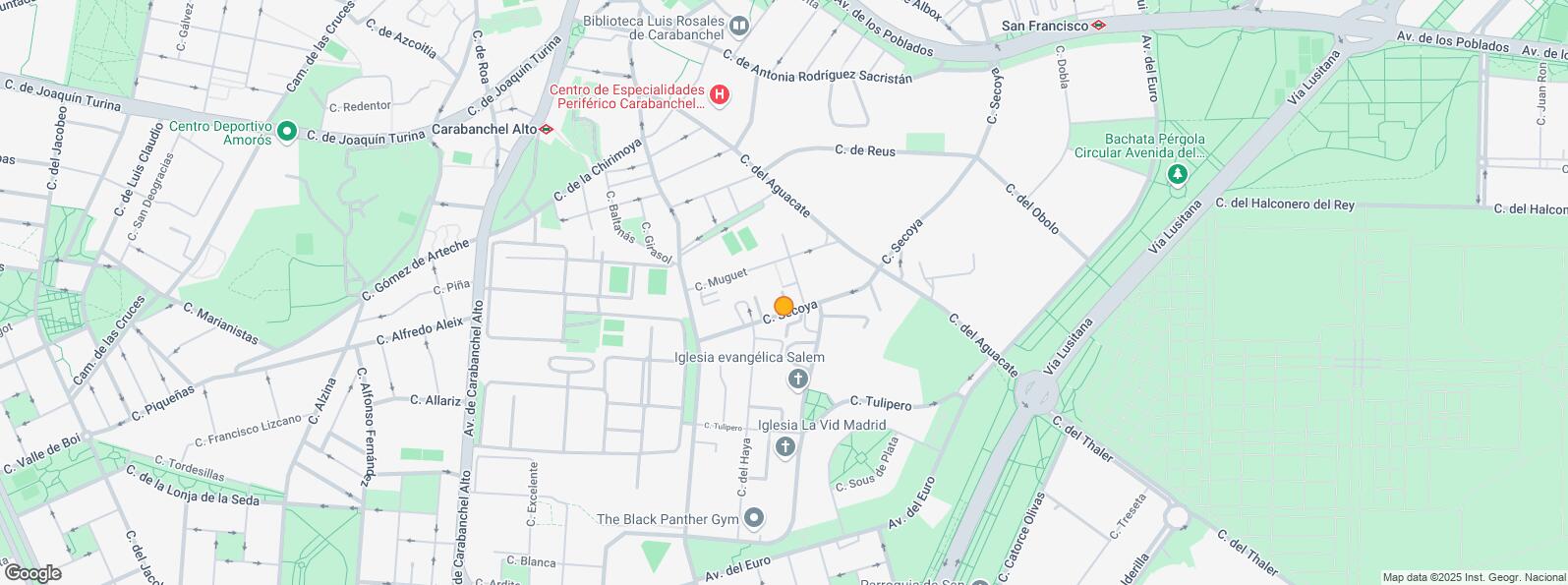 Mapa de Calle Secoya, Carabanchel, Madrid, 28054