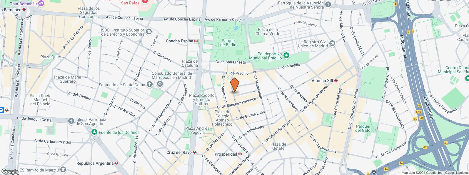 Location Map for Calle Pérez Ayuso, 1, Chamartín, Madrid, 28002