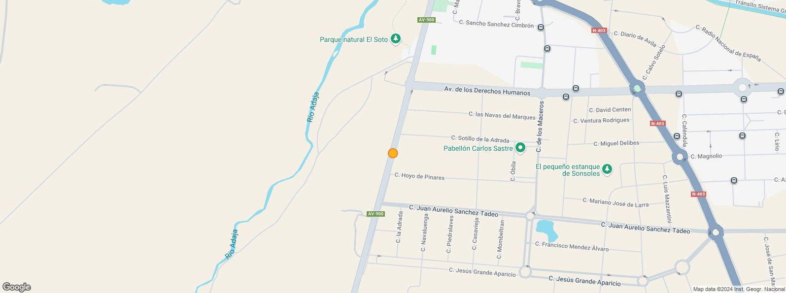 Location Map for Calle Juan Aurelio Sanchez Tadeo, Ávila, 05002