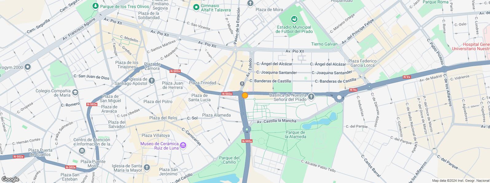 Location Map for Zona El Corte Inglés, Talavera de la Reina, Toledo, 45600