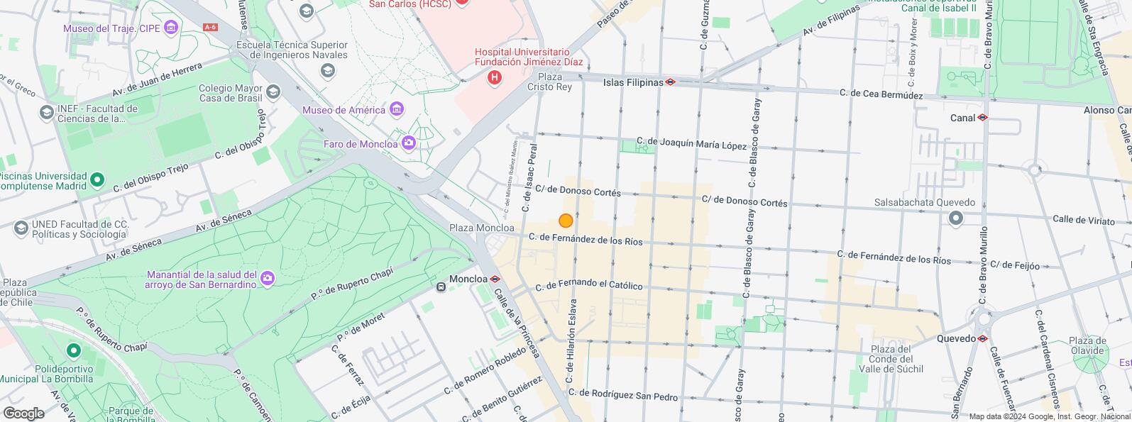 Mapa de Calle Donoso Cortés, Chamberí, Madrid, 28015