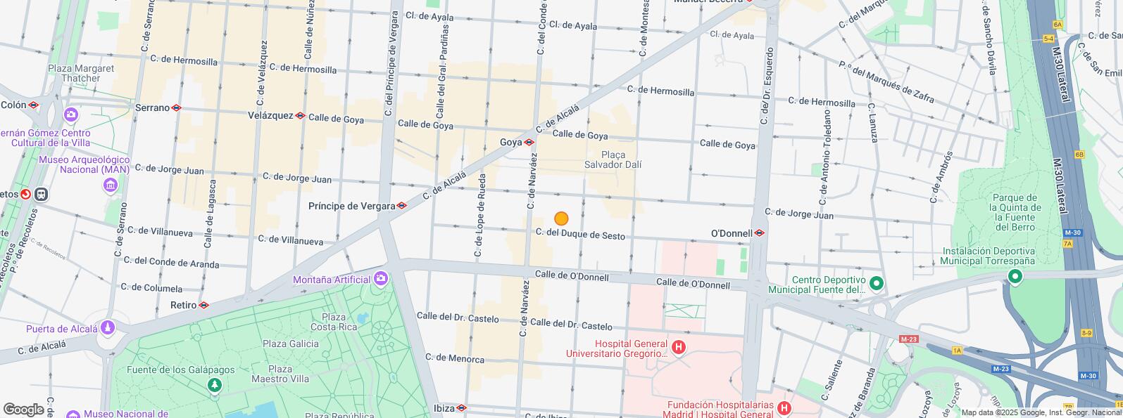 Location Map for Calle O´Donnell, Salamanca, Madrid, 28009