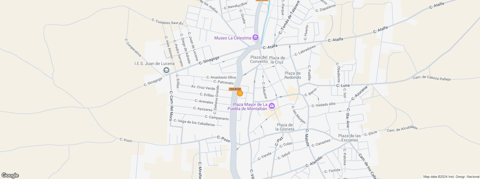 Location Map for Calle Manzanilla, La Puebla de Montalbán, Toledo, 45516