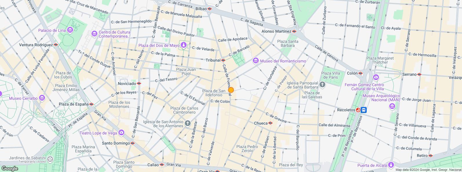 Location Map for Malasaña-Universidad, Centro, Madrid, 28004