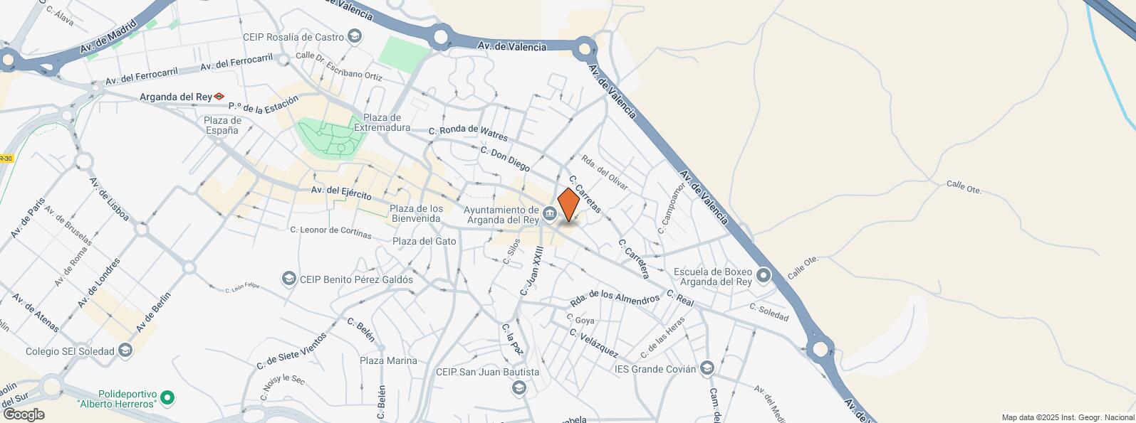 Location Map for Calle Real, 2, Arganda del Rey, Madrid, 28500