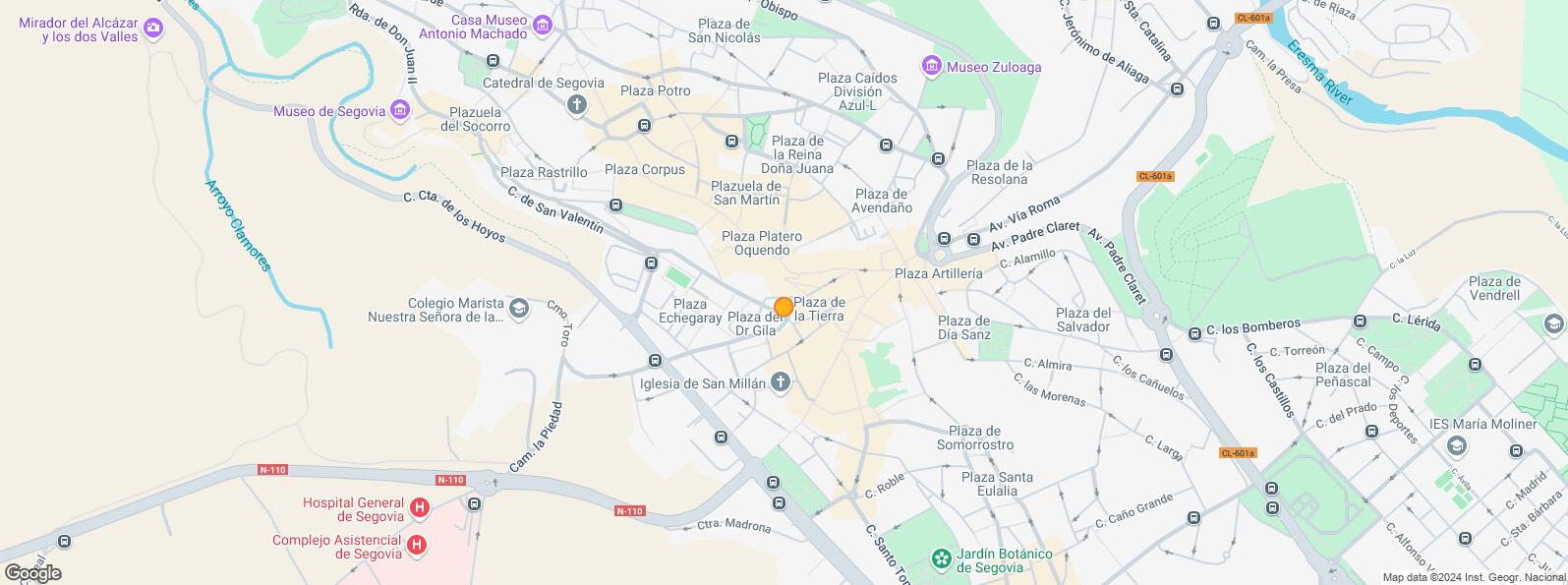 Location Map for Avenida Acueducto, Segovia, 40001