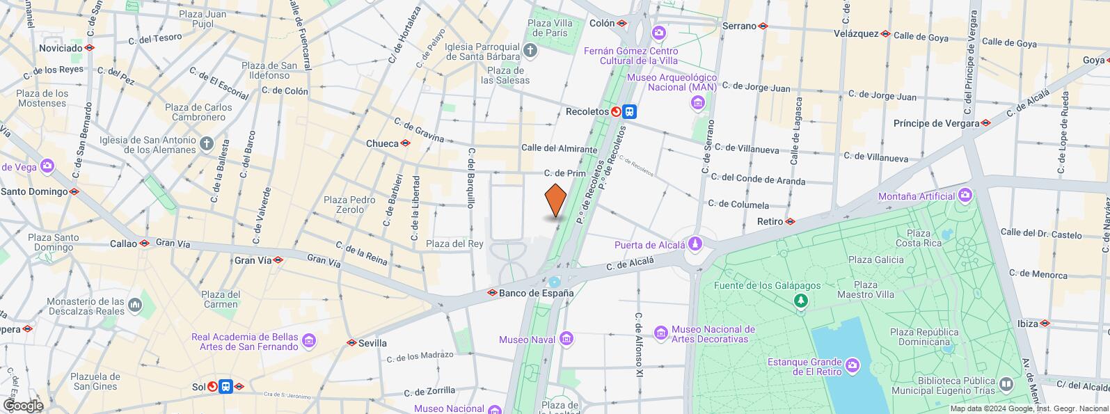 Mapa de Paseo Recoletos, 5, Centro, Madrid, 28001