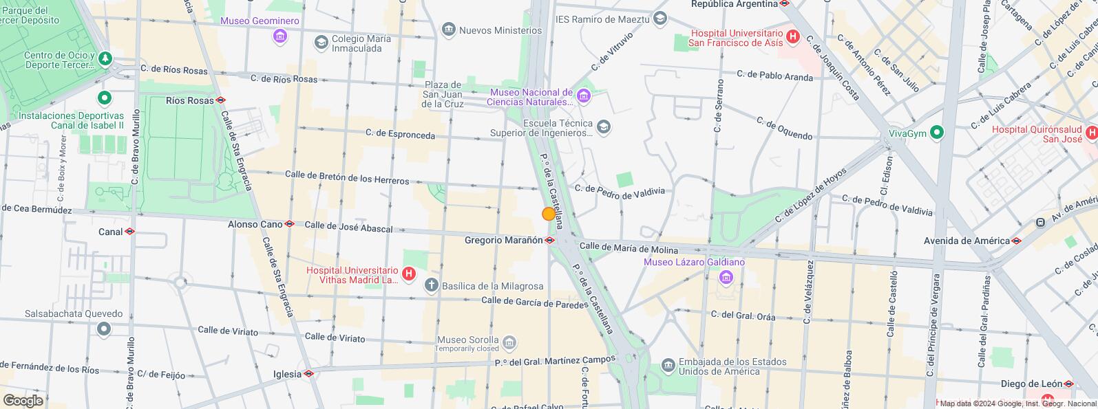 Mapa de Paseo Castellana, Chamartín, Madrid, 28046