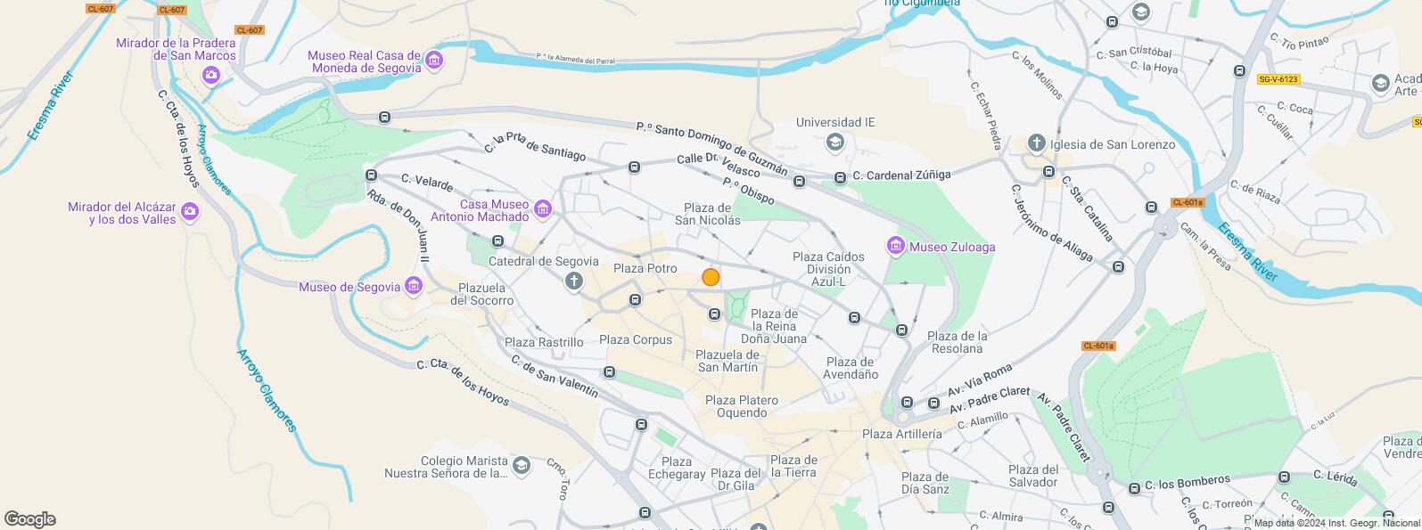 Location Map for Zona Plaza Mayor, Segovia, 40001
