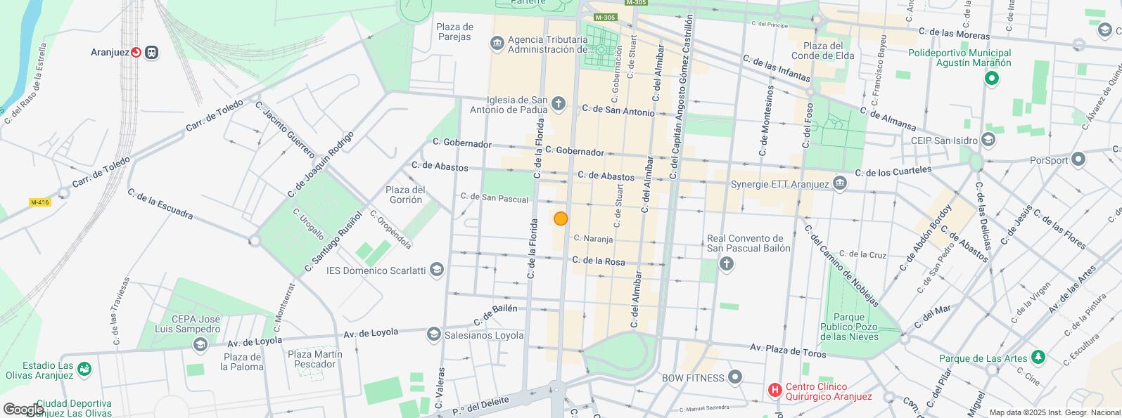 Location Map for Calle Florida, Aranjuez, Madrid, 28300