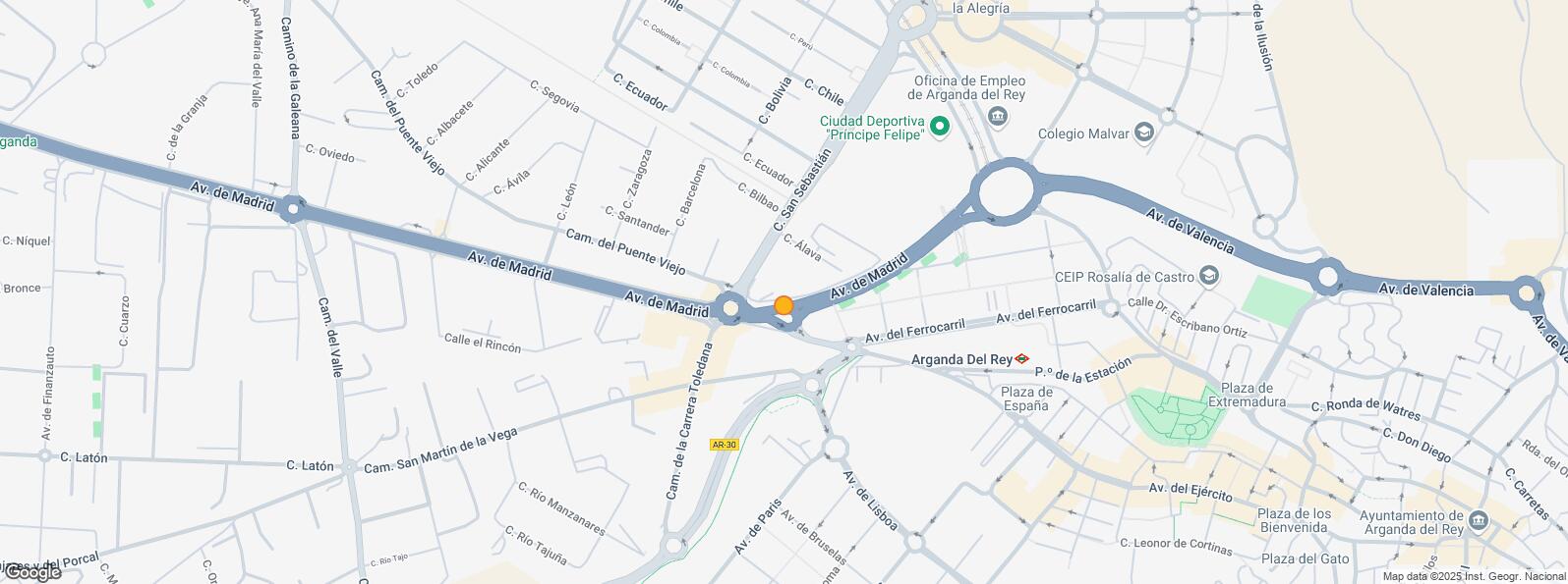 Location Map for Polígono Industrial San Sebastián, Arganda del Rey, Madrid, 28500