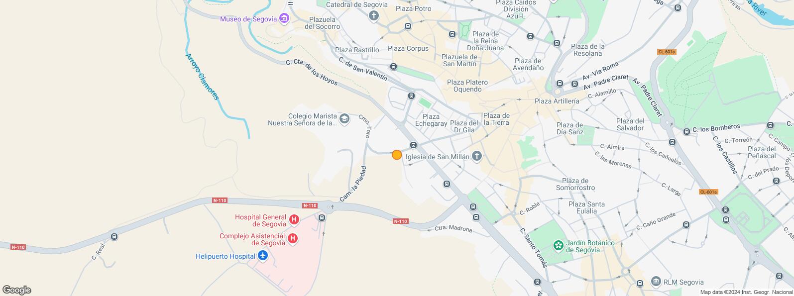 Location Map for Paseo Ezequiel González, Segovia, 40002