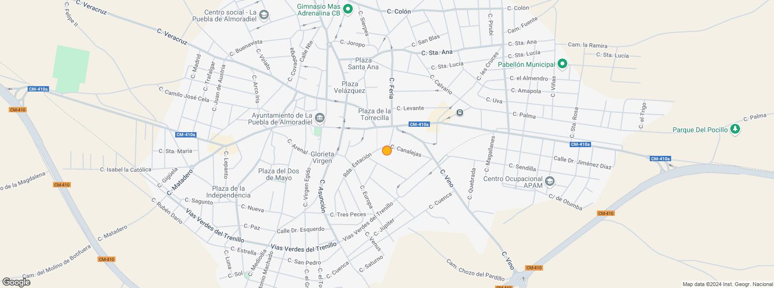 Location Map for Calle Vino, La Puebla de Almoradiel, Toledo, 45840