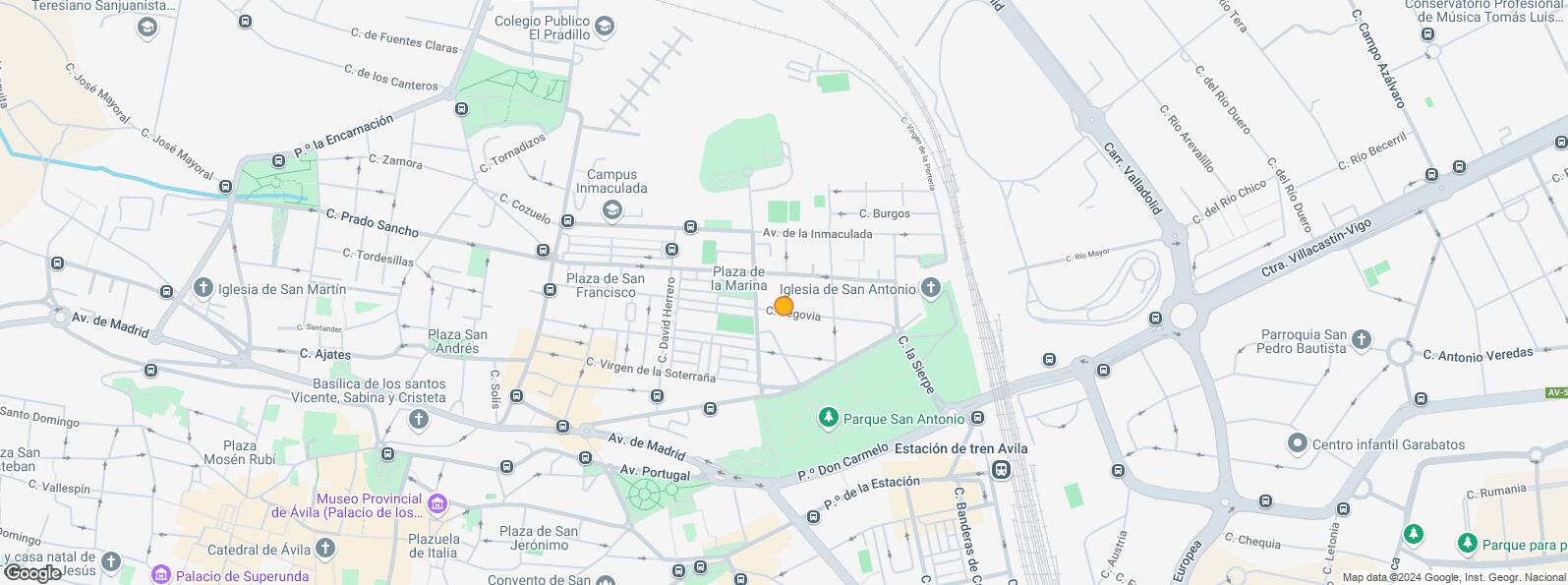 Location Map for Calle Virgen de las Angustias, Ávila, 05005