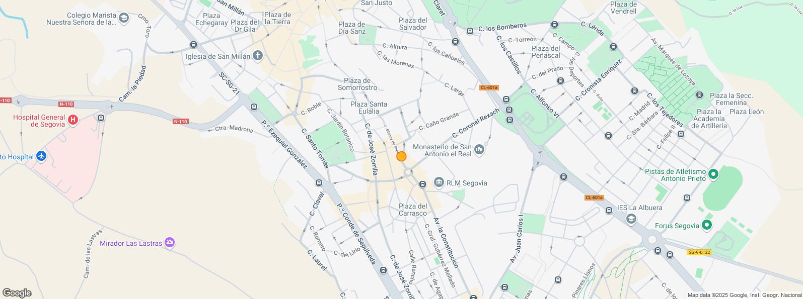 Location Map for Zona universidad María Zambrano, Segovia, 40005