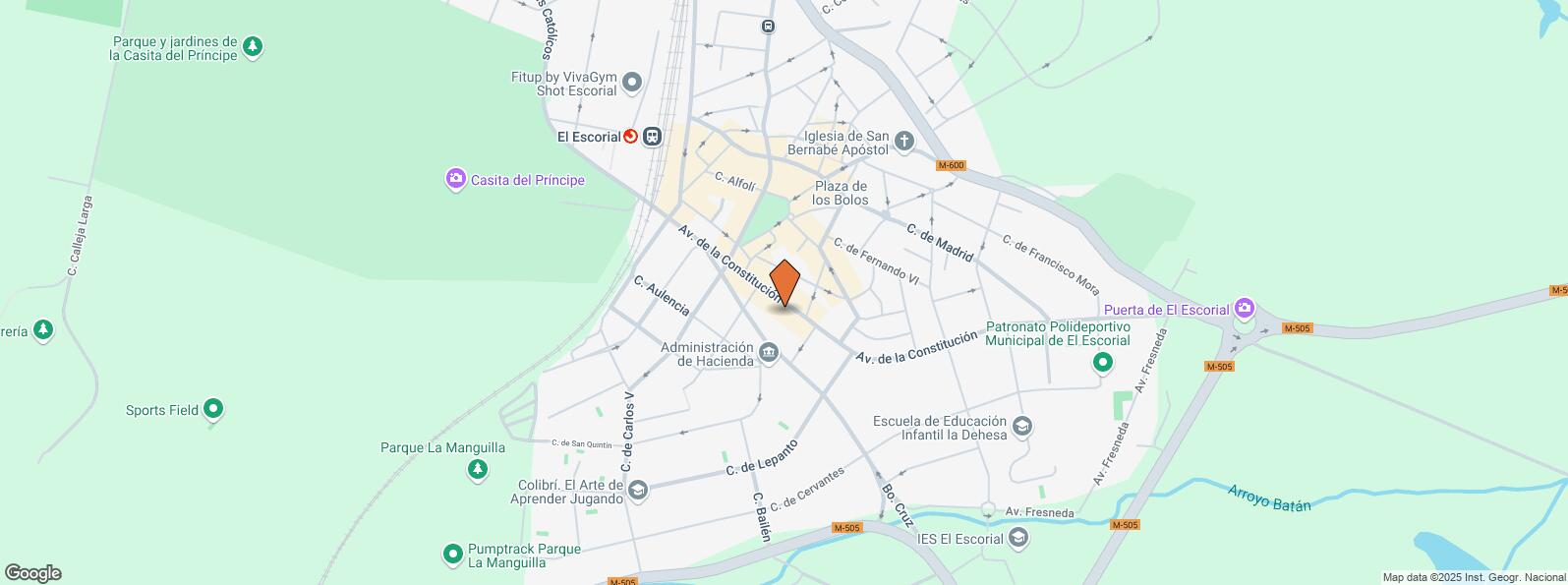 Location Map for Avenida Constitución, 28, El Escorial, Madrid, 28280